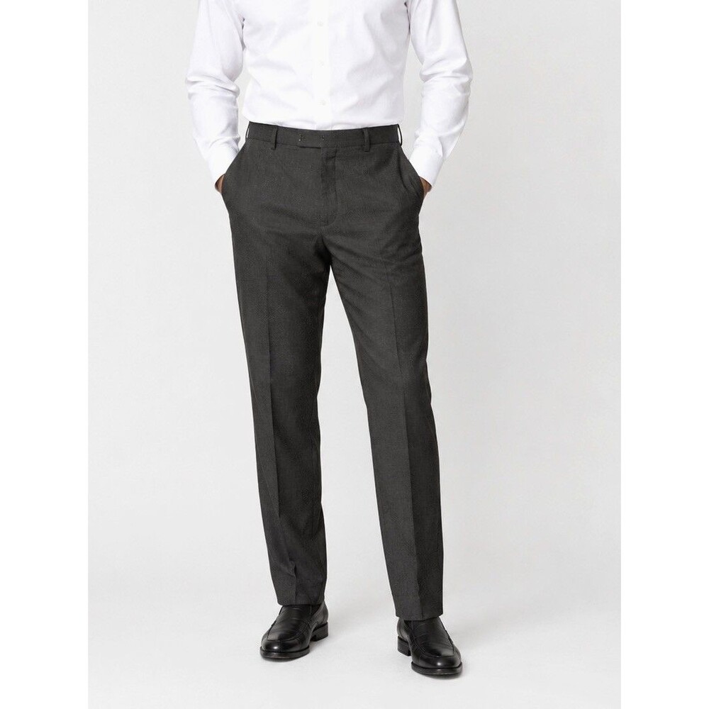 Axist Men’s 33X32 Dress Pants Gray Regular Flat Front Straight Leg Business